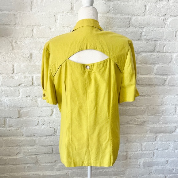 Vintage Short Sleeve Cut Out Blazer with Grommets - Picture 4 of 5